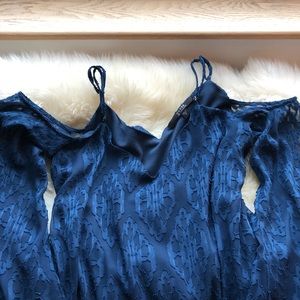 Guess blue swing dress with open shoulders